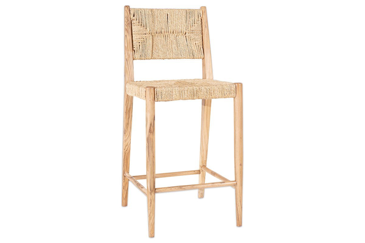 Lohanda Acacia & Munja Grass Counter Chair - Natural