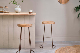 Loko Mango Wood Stool - Tall