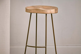Loko Mango Wood Stool - Tall