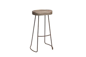 Loko Mango Wood Stool - Tall