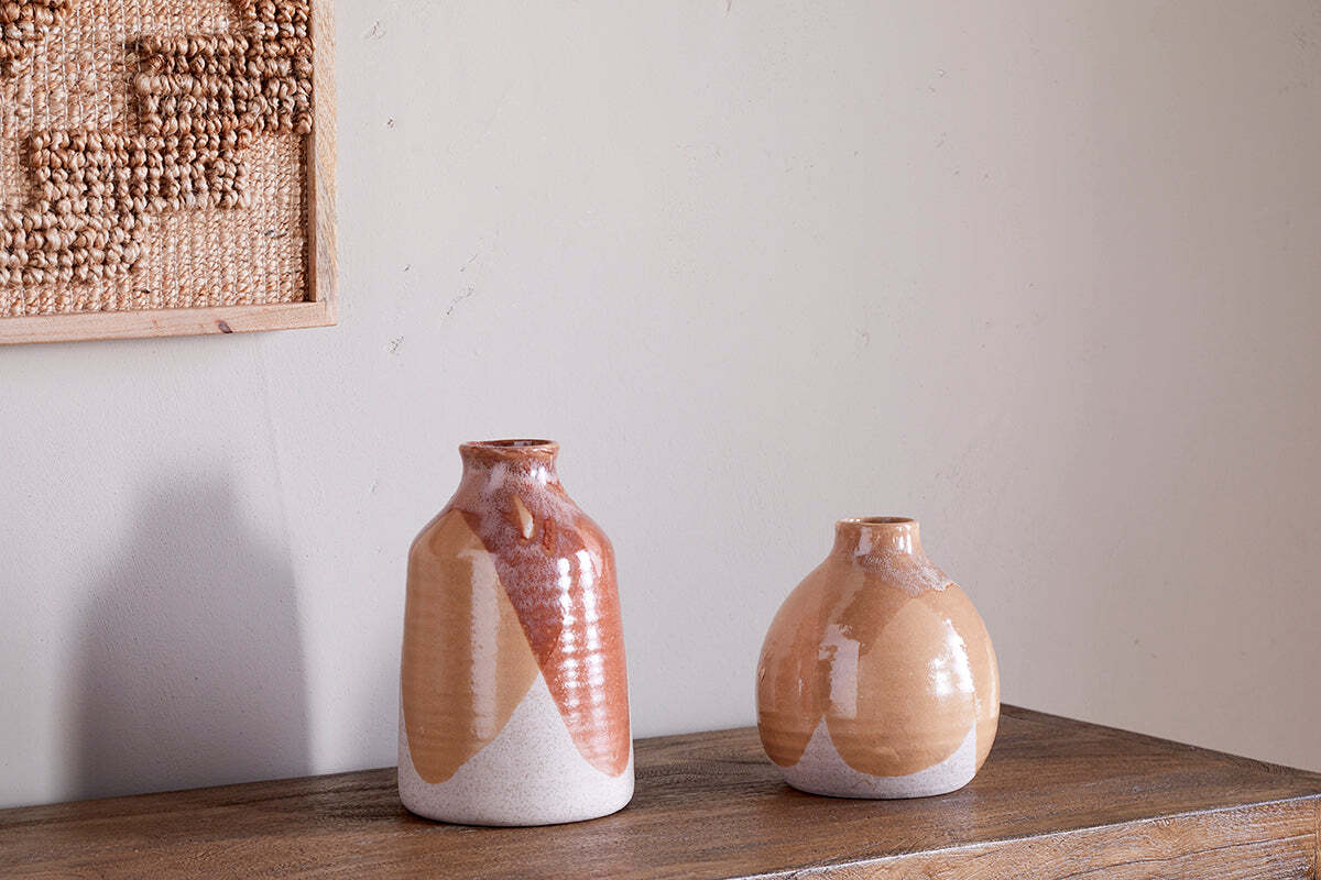 Lucia Ceramic Vase - Terracotta Mix