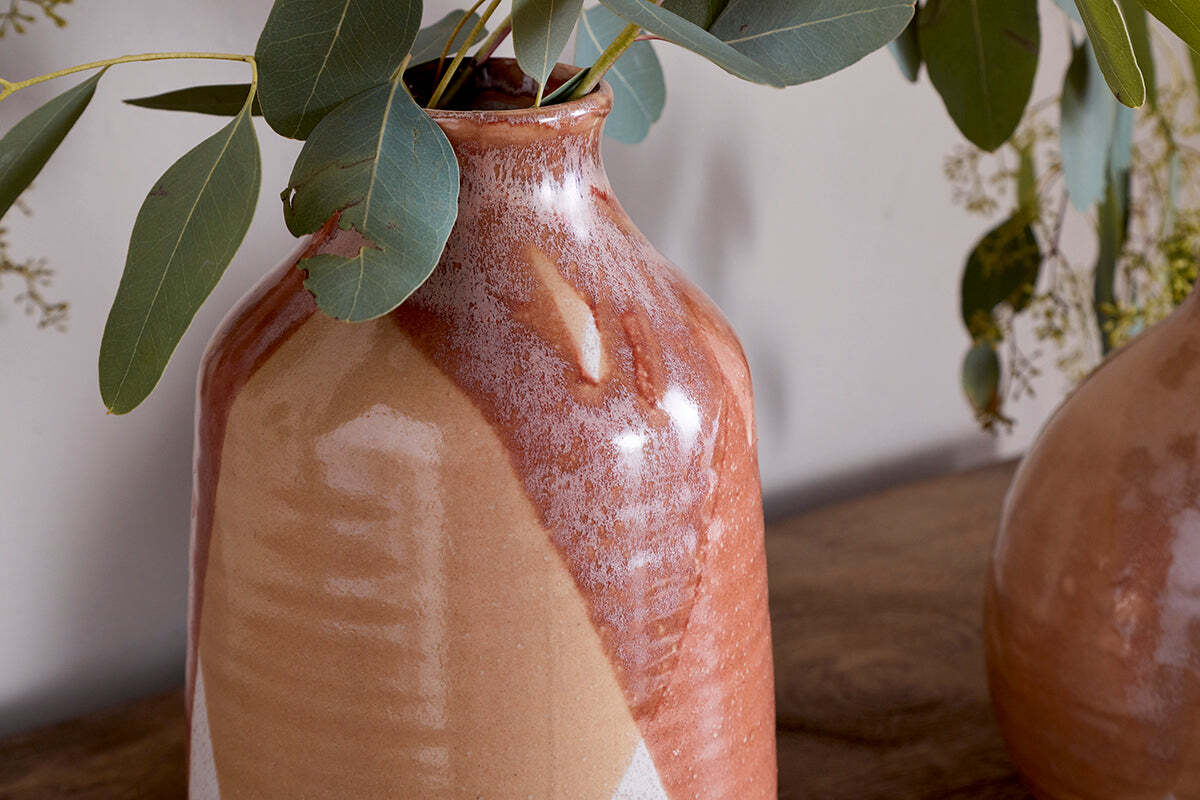 Lucia Ceramic Vase - Terracotta Mix