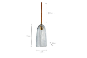 Lumina Recycled Glass Pendant - Clear
