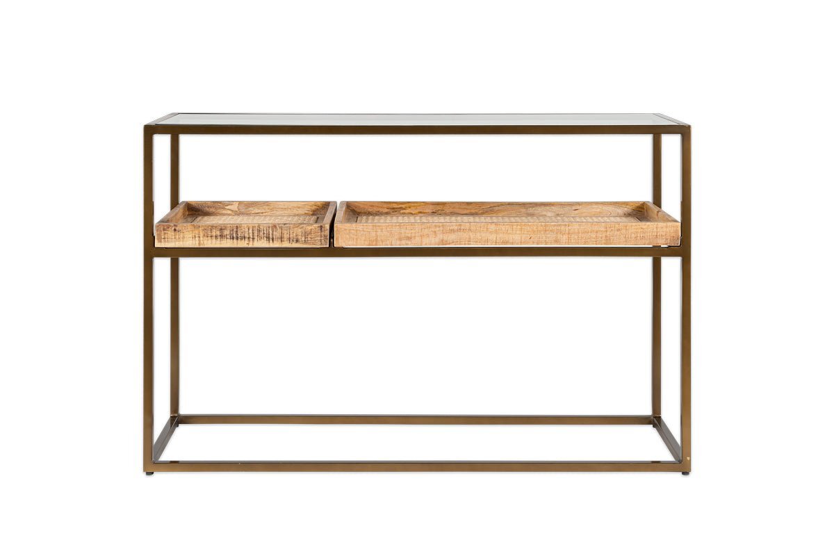 Luzon Iron & Mango Wood Display Console Table