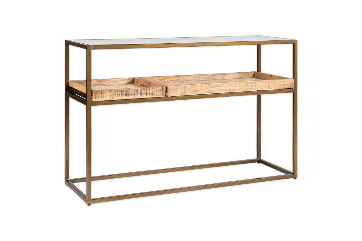 Luzon Iron & Mango Wood Display Console Table