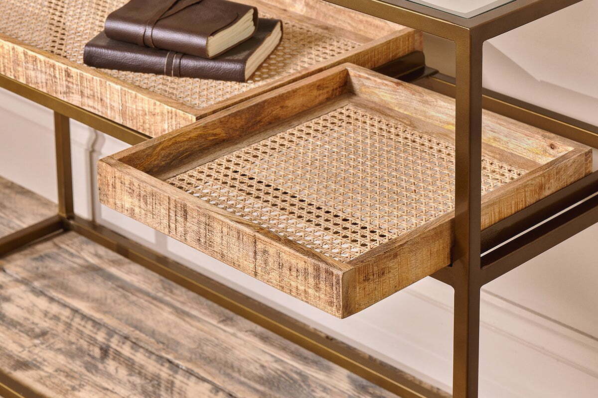 Luzon Iron & Mango Wood Display Console Table