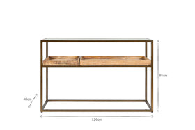 Luzon Iron & Mango Wood Display Console Table