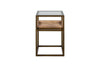 Luzon Iron & Mango Wood Display Side Table - Brass