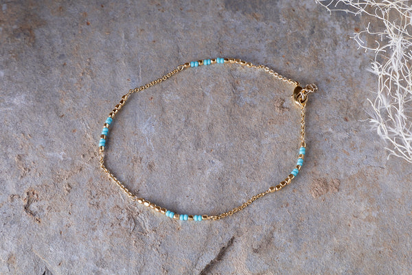 Mindra Anklet - Turquoise-Trade nkuku