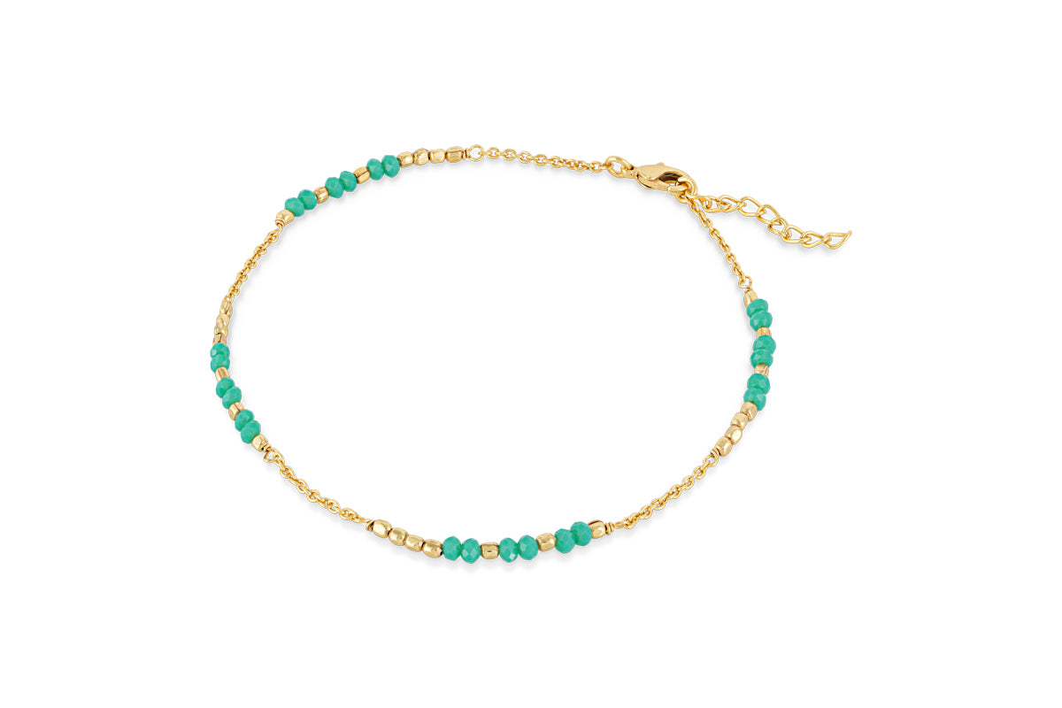 Mindra Anklet - Turquoise-Trade nkuku