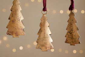 Mishti Tree Baubles - Antique Brass - Small (Set of 4)