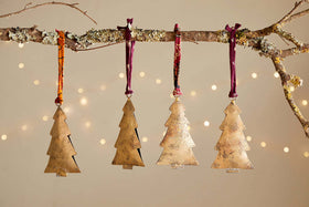 Mishti Tree Baubles - Antique Brass - Large (Set of 4)