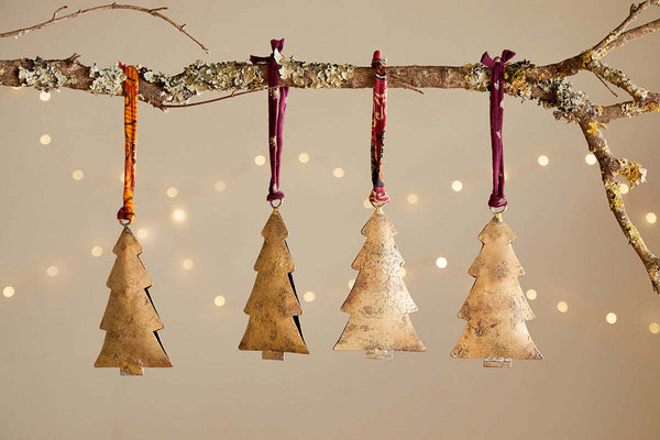 Mishti Tree Baubles - Antique Brass - Large (Set of 4)