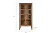 Mendani Mango Wood & Fluted Glass Cabinet - Walnut Stain-Trade nkuku