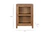 Mendani Mango Wood & Fluted Glass Glass Low Cabinet - Walnut Stain-Trade nkuku