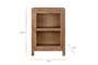 Mendani Mango Wood & Fluted Glass Glass Low Cabinet - Walnut Stain-Trade nkuku