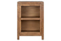 Mendani Mango Wood & Fluted Glass Glass Low Cabinet - Walnut Stain-Trade nkuku