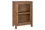 Mendani Mango Wood & Fluted Glass Glass Low Cabinet - Walnut Stain-Trade nkuku