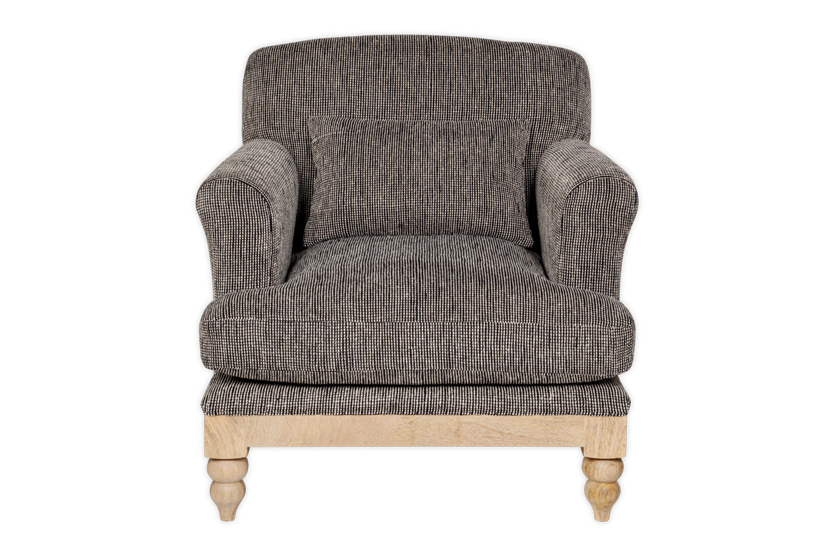 Maganda Cotton Armchair - Charcoal-Trade nkuku