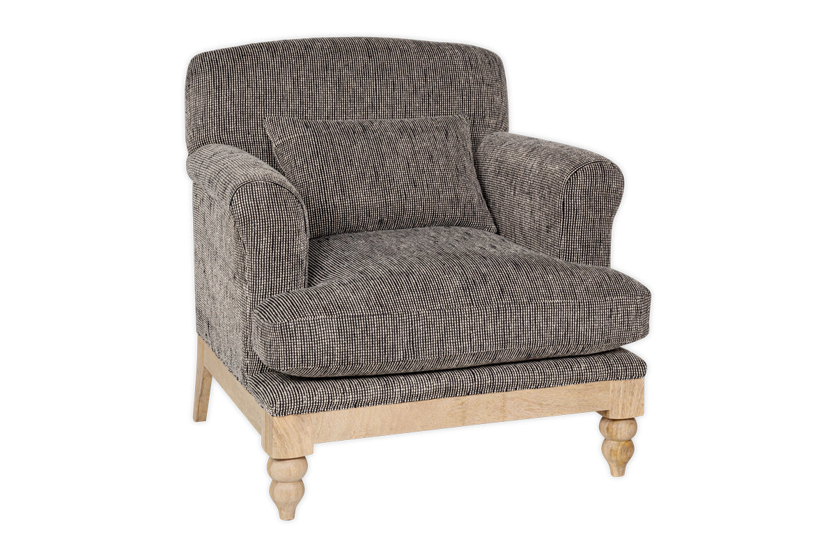 Maganda Cotton Armchair - Charcoal-Trade nkuku