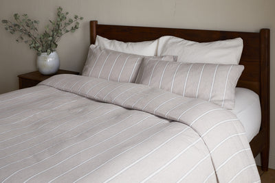 Mora Hemp & Cotton Duvet Cover - Stone Grey