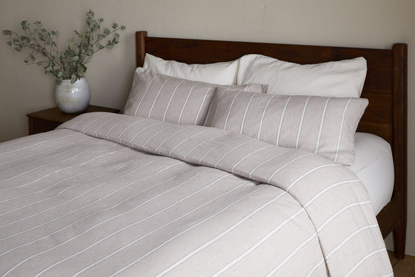 Mora Hemp & Cotton Duvet Cover - Stone Grey