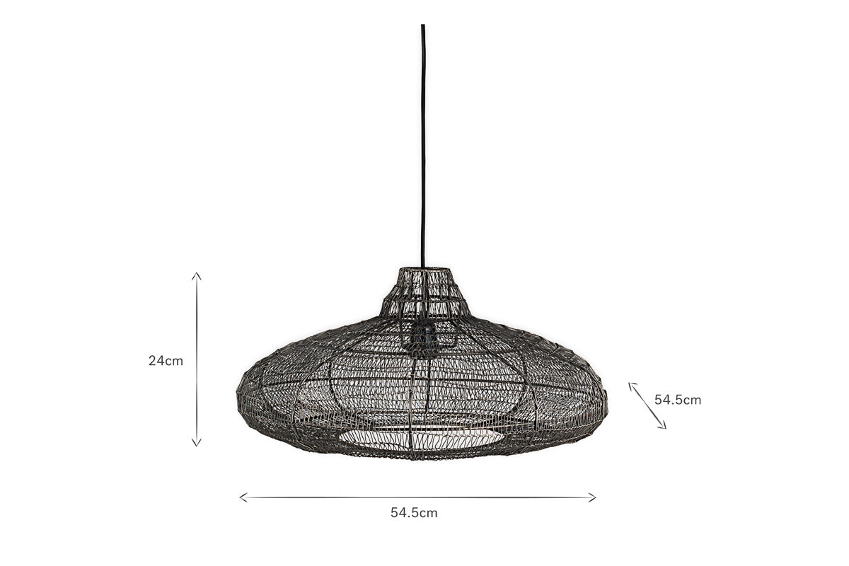 Mukuni Wire Lampshade - Bronze/Black-Trade nkuku