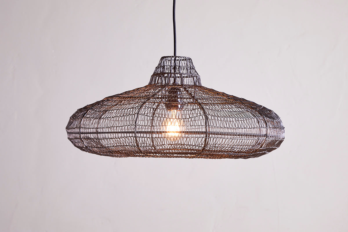 Mukuni Wire Lampshade - Bronze/Black-Trade nkuku