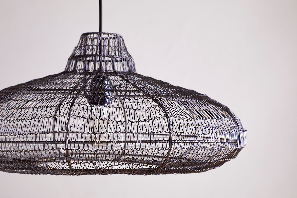 Mukuni Wire Lampshade - Bronze/Black-Trade nkuku