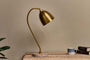 Mahra Marble & Metal Desk Lamp - Antique Brass & Brown