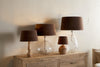 Mendai Velvet & Linen Lampshade - Mocha