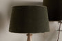 Mendai Velvet & Linen Lampshade - Moss Green