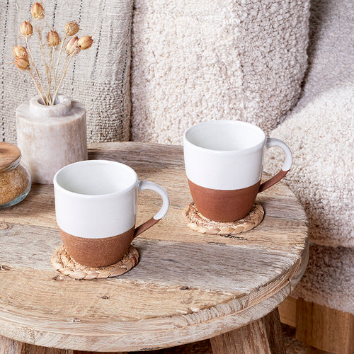 Mali Large Mug - White (Set of 2)
