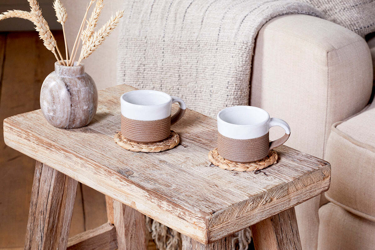 Mali Ribbed Espresso Mug - White