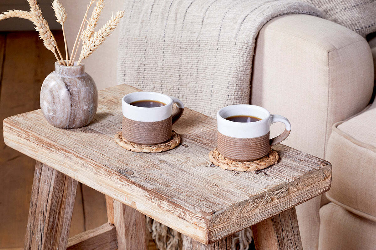 Mali Ribbed Espresso Mug - White