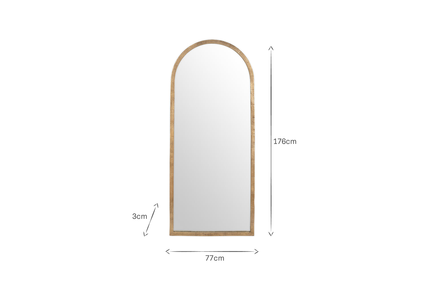 Murwara Full Length Mirror - Antique Brass