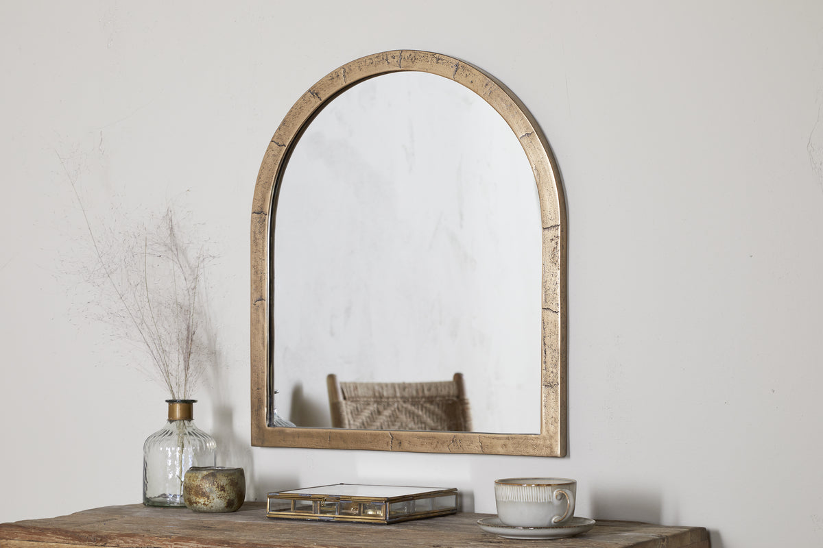 Murwara Wall Mirror - Antique Brass