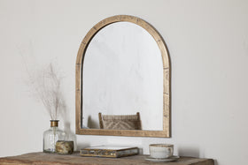 Murwara Wall Mirror - Antique Brass