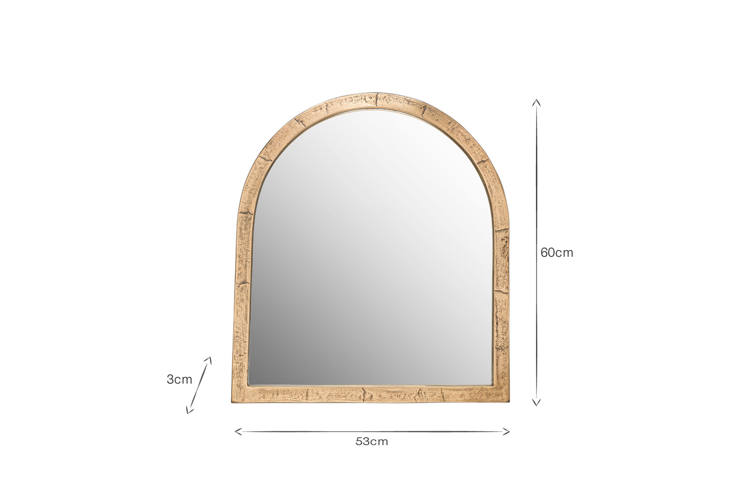 Murwara Wall Mirror - Antique Brass