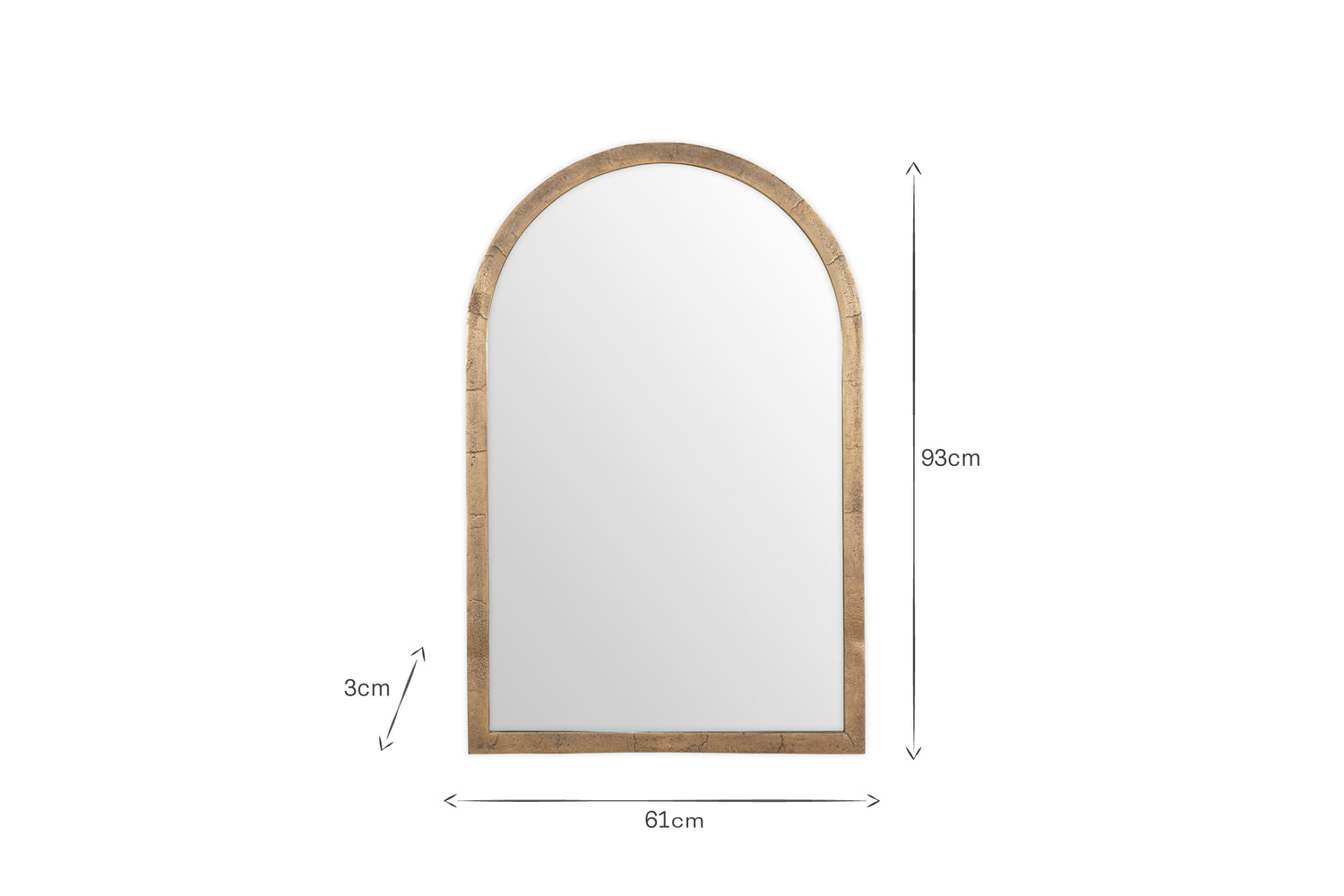 Murwara Wall Mirror - Antique Brass