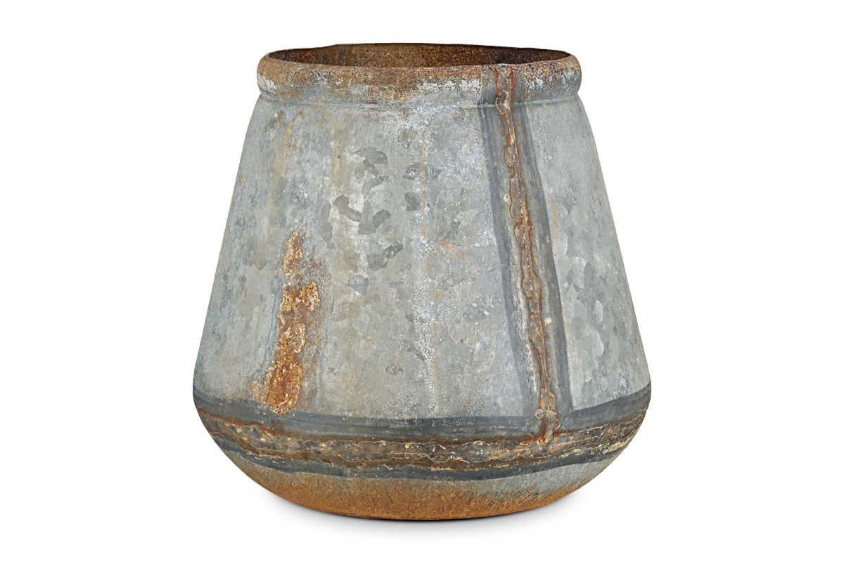 Mamba Outdoor Planter - Aged Zinc-Trade nkuku