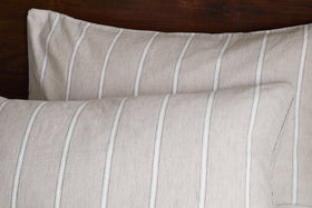 Mora Hemp & Cotton Housewife Pillowcases - Stone Grey