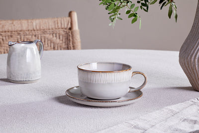 Malia Cup & Saucer - Cream