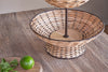 Montali Rattan 2 Tier Fruit Stand - Black & Natural-Trade nkuku