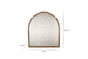 Murwara Antique Glass Arched Mirror - Antique Brass