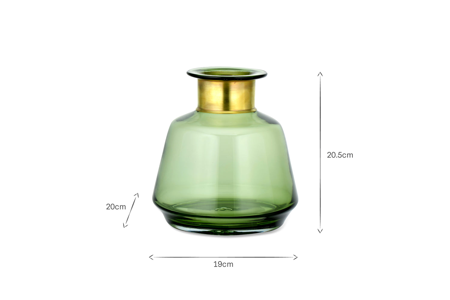Miza Glass Vase - Green