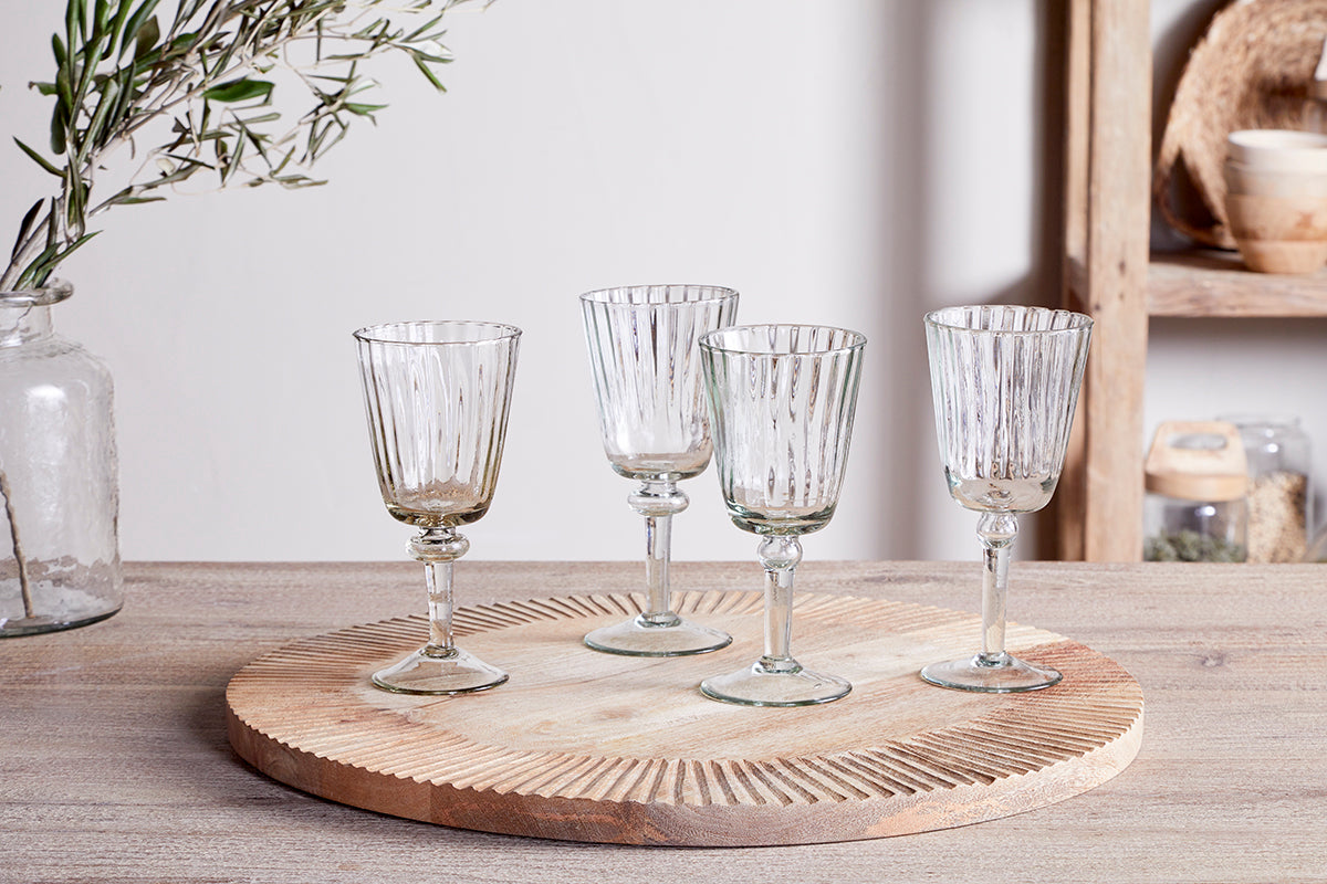 Minati Wine Glass - Clear - (Set of 4)-Trade nkuku