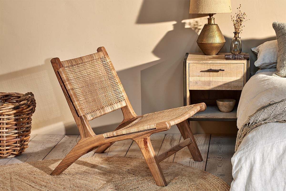 Madrisana Acacia & Rattan Woven Chair