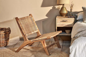 Madrisana Acacia & Rattan Woven Chair