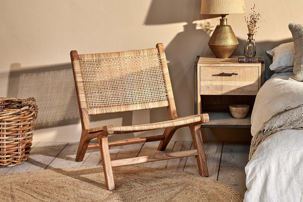 Madrisana Acacia & Rattan Woven Chair